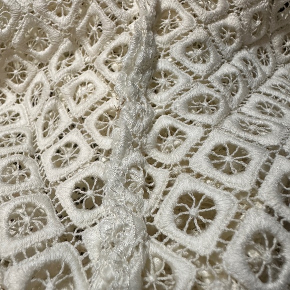 Vintage Handmade (1950s?) Pale Cream Guipure Lace Cropped Tank Top - Picture 16 of 16